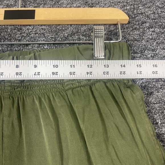 Anthropologie‎ Saturday Sunday Viscose Silky Wideleg Pant Women S Green Hippie - Picture 5 of 10